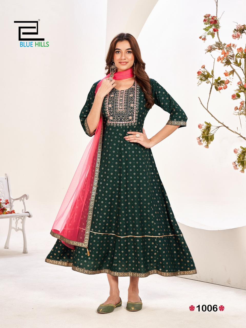 Blue Hills Manika Mage Hithe Vol 20 Rayon Dupatta With Kurtis Catalog
